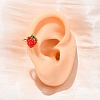 Brass Enamel Cuff Earrings EJEW-U062-01B-G-1