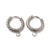 Tarnish Resistant 201 Stainless Steel Hoop Earrings Findings STAS-I695-02B-1