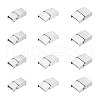 Unicraftale 12Pcs 3 Styles 201 Stainless Steel Watch Band Clasps STAS-UN0059-76-1