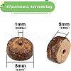 Olycraft Natural Coconut Shell Rondelle Bead Strands COCB-OC0001-001B-2