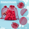 SOFPLATE 30pcs Large Organza Pouches Portable Shoes Bag Travel Storage Drawstring Bags OP-SP0001-03B-04-5