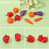 Gorgecraft 40Pcs 4 Styles Foam Artificial Vegetables AJEW-GF0009-58-6