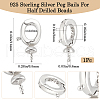 Beebeecraft 1Pc 925 Sterling Silver Peg Bails STER-BBC0007-65-2
