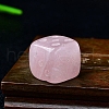Natural Rose Quartz Carved Dice Figurines Statues for Home Office Desktop Decoration PW-WG06413-05-1