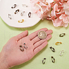 48Pcs 6 Colors Brass Clip-on Earring Converters Findings KK-CJ0001-61-3