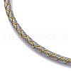 Polyester Cord Braided Bracelet Makings MAK-Z003-01G-13-2