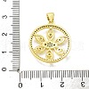 Rack Plating Brass Micro Pave Cubic Zirconia Pendants KK-D359-39G-3