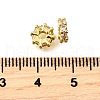 Flat Round Brass Micro Pave Cubic Zirconia Spacer Beads KK-L230-01G-01-2