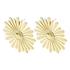 304 Stainless Steel Flower Stud Earring for Women EJEW-C092-02G-1