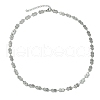 Non-Tarnish Ion Plating(IP) 304 Stainless Steel Boston Link Chain Necklaces for Women NJEW-A021-02P-1