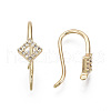 Brass Micro Pave Cubic Zirconia Earring Hooks X-KK-T063-018-NF-3