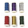 6 Rolls 6 Colors Baking Painted Iron Wire MW-K001-0.4mm-1