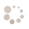 Flat Round Natural Sea Shell Pendants SSHEL-CJ0001-05-6