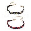 2Pcs Handmade Glass Seed Beaded Bracelets for Women BJEW-MZ00157-4