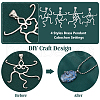   4Pcs 4 Styles Brass Pendant Cabochon Settings KK-PH0010-44P-4