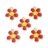 Alloy Enamel Pendants ENAM-C009-01G-04-4