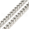 201 Stainless Steel Curb Chain Necklaces for Men NJEW-Q336-08F-P-4