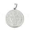 304 Stainless Steel Pendants STAS-A053-24B-P-1