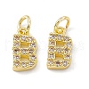 Real 18K Gold Plated Brass Micro Pave Clear Cubic Zirconia Charms KK-E068-VB452-B-2