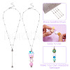 4Pcs Brass Satellite Chain Necklaces NJEW-TAC0022-13