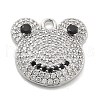 Brass Micro Pave Cubic Zirconia Pendants KK-L228-15P-1