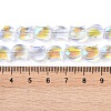 Electroplate Glass Beads Strands EGLA-Q128-07A-AB02-4