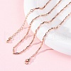 Brass Twisted Bar Link Chain Necklaces NJEW-D302-63RG-1