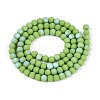 Frosted Opaque Glass Beads Strands GLAA-T032-P4mm-MBB06-2