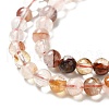 Natural Red Hematoid Quartz/Ferruginous Quartz Beads Strands G-H282-06-3