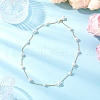 Round Shell Pearl & 304 Stainless Steel Handmade Link Chain Necklaces NJEW-JN05301-01-1