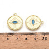 Brass Pave Cubic Zirconia Pendants KK-T074-58G-3