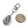 Chakra Natural Gemstone Chips inside Glass Wishing Bottle Pendant Decoration HJEW-JM03138-02-3