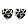 Leopard Print Brass Enamel Stud Earrings for Women EJEW-U055-15C-S-2