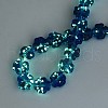 Luminous Handmade Gold Foil Glass Beads Strands FOIL-N029-01H-2