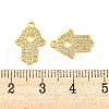 Brass Pave Cubic Zirconia Pendants KK-M286-11G-3