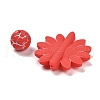 23Pcs Sunflower & Round Silicone Focal Beads SIL-L005-01F-3
