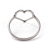 201 Stainless Steel Heart Finger Ring RJEW-J051-16P-3