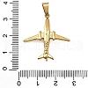 Airplane 304 Stainless Steel Pendants STAS-M121-10G-3