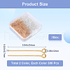 SOFPLATE 600Pcs 2 Colors Brass Eye Pin KK-SP0001-68A-2