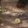 Alloy Enamel Stud Earrings & Pendant Necklaces Sets for Women FS-WGD92AE-02-1