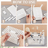 Plastic Cosmetic Brush Storage Stands MRMJ-WH0070-34A-7