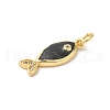 Rack Plating Brass Clear Cubic Zirconia Pendants KK-Z056-33G-01-2