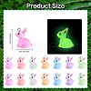 70Pcs 7 Colors Luminous Transparent Resin Pendants RESI-SZ0003-35-2