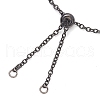 3Pcs 3 Colors Adjustable Stainless Steel Cable Chain Slider Bracelet Making AJEW-JB01232-3