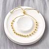 Brass Round Beads Slider Bracelets for Women BJEW-D317-13C-G-1