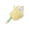 Seed Beads Beaded Charms PALLOY-MZ00363-5