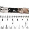 Natural Black Tourmalinated Quartz Beads Strands G-C109-A01-02-5