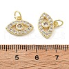 Brass Micro Pave Cubic Zirconia Charms KK-C092-12G-3