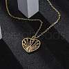 Brass Clear Cubic Zirconia Heart Pendant Necklaces for Women NJEW-S438-07E-G-2