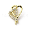 Brass Micro Pave Cubic Zirconia Charms KK-Q070-01B-G-1
